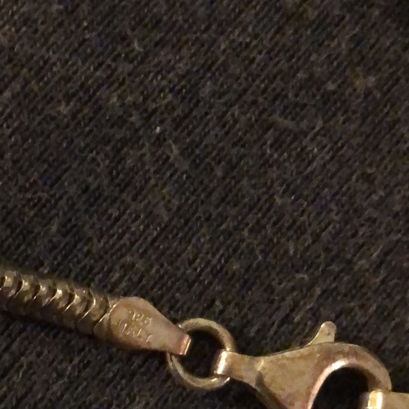 Silver charm bracelet made in Italy -stamped 925 - Picture 6 of 6